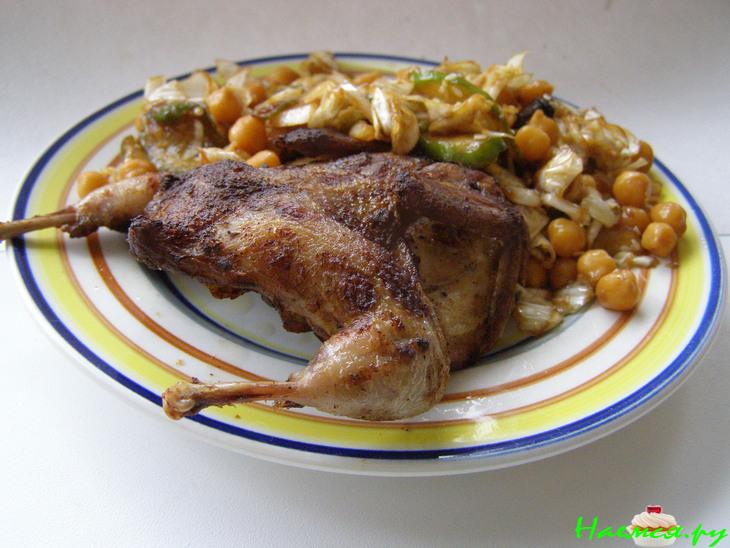 Салат из нута с пекинской капустой