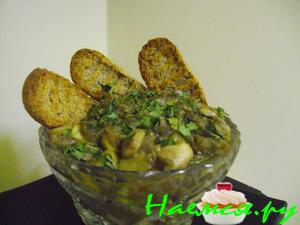 Баклажаны с грибами и тмином