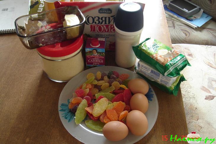 Открытый пирог с творогом Открытый пирог с творогом