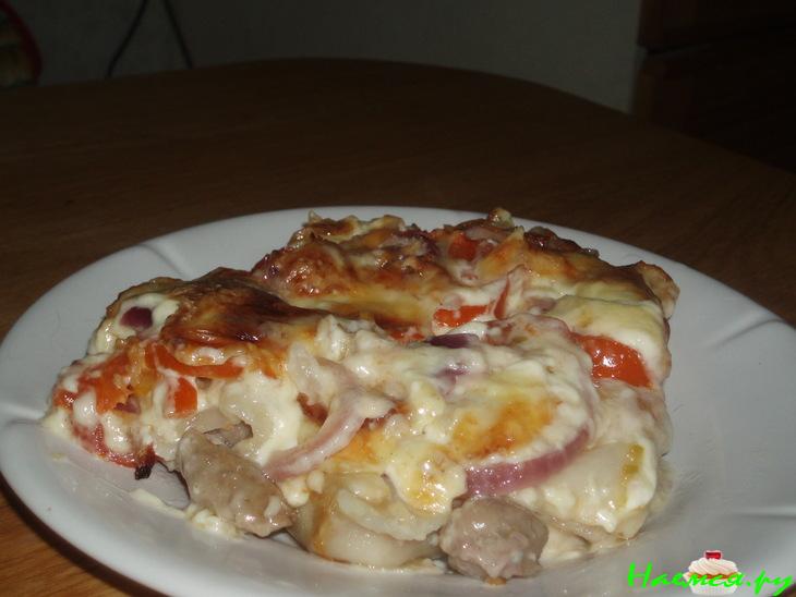 "Пицца" их пельменей на скорую руку