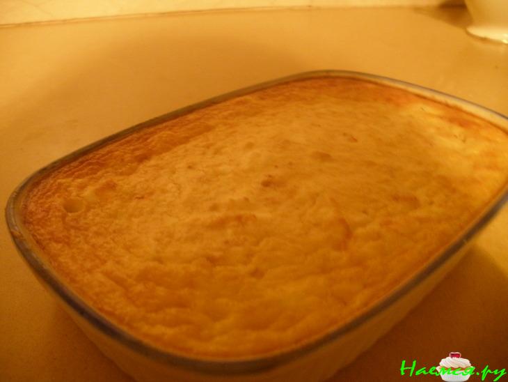 Воздушная сливочная запеканка с крабами