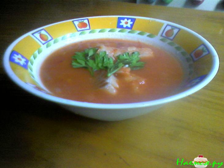 Томатный суп с треской