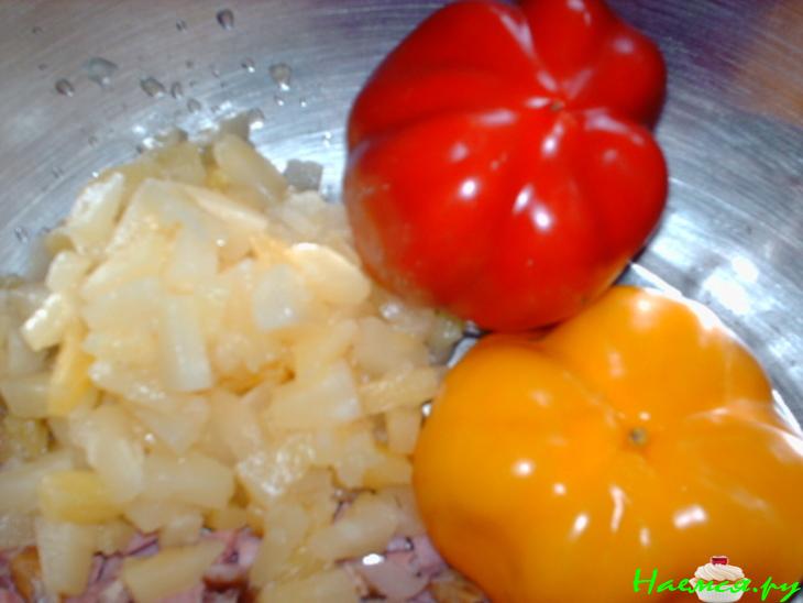 Салат куриный с опятами "Каллы"