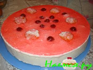 Торт 'Cнежок' с абрикосами Торт 'Cнежок' с абрикосами