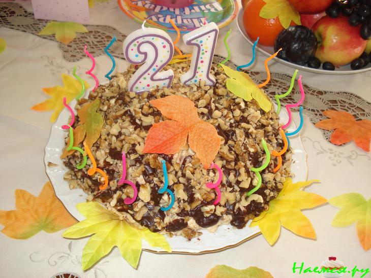 Торт "Муравейник" с двумя кремами