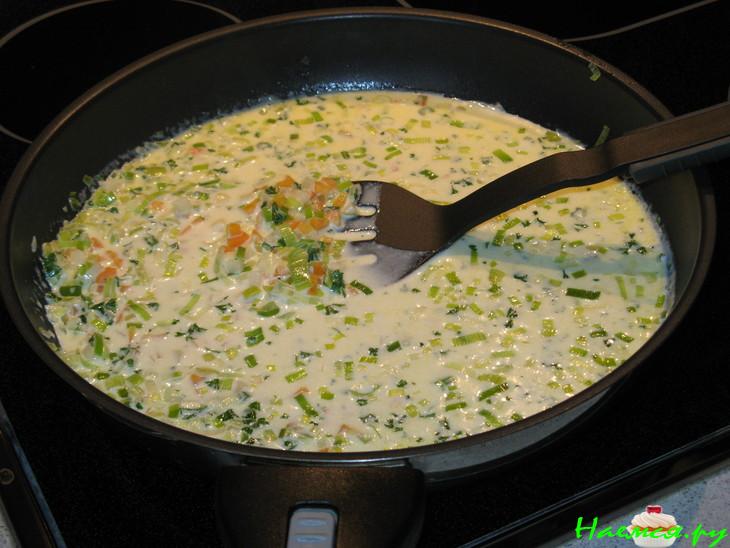 Лосось в сливочном соусе с овощами