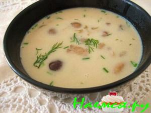 Бархатный грибной суп