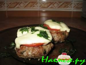 Шницели рубленые по-французски из смешанного фарша Шницели рубленые по-французски из смешанного фарша