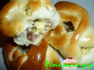 Пирожки закусочные. Безопарное дрожжевое тесто