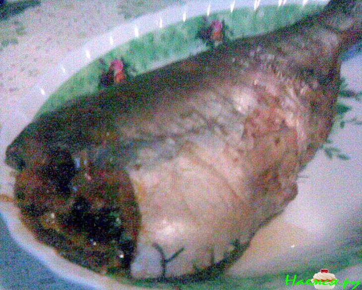 Пангасиус фаршированный, запеченный на гриле