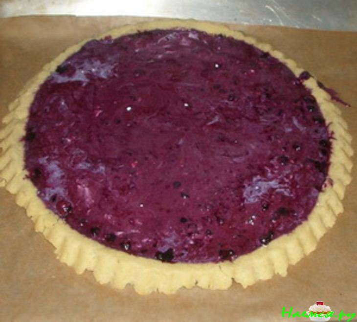Черничный песочный пирог