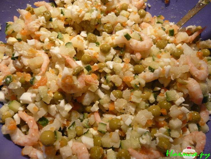 Оливьетто с креветками