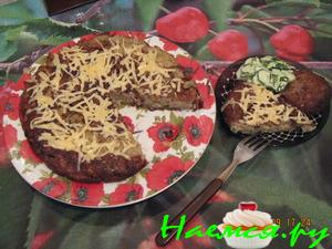 Картофельный пирог с тертым сыром