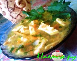 Куриный супчик с омлетом