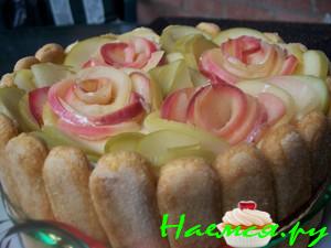 Торт "Тирамису" с яблоками