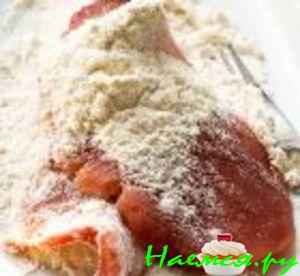 Шницель с чесноком