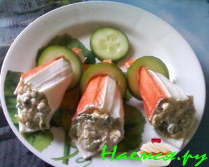 Закуска из крабовых палочек