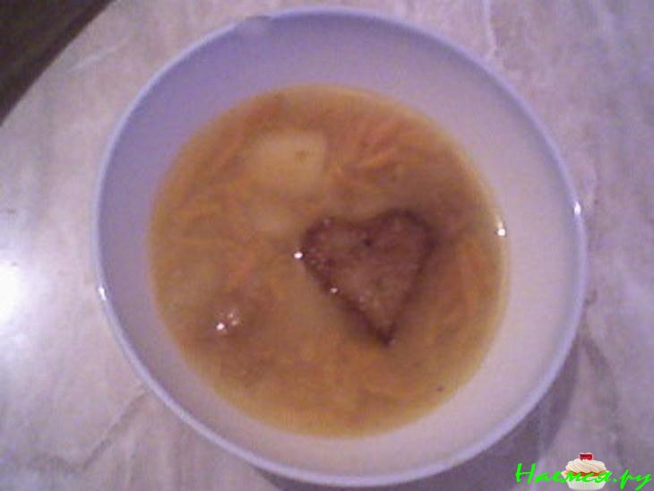 Украинский суп с салом Украинский суп с салом