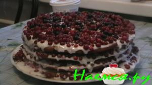 Брусничный торт