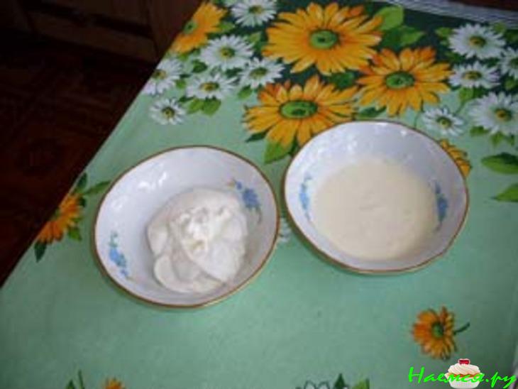 Ягоды с творожным кремом