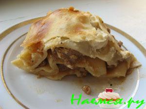Лазанья из пельменного теста