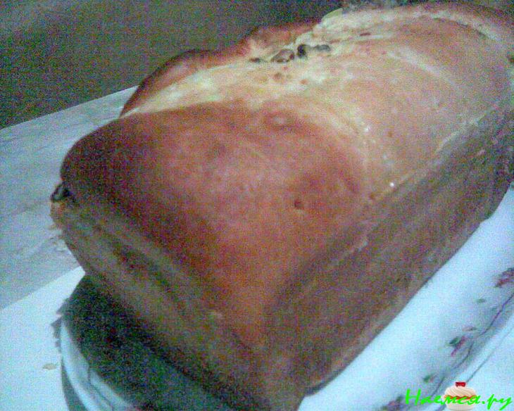 Дрожжевой рулет-пирог с творожной прослойкой