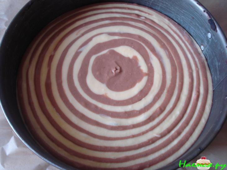 Торт "Зебра" с какао