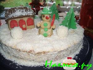 Торт Новогодний бисквитный