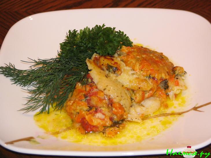 Нежная рыбка запеченная в сметане