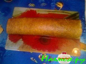 Рулет бисквитный со сгущенным молоком