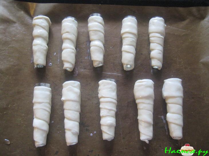 Рожки с кремом