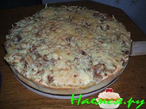 Пирог рыбный с шампиньонами Пирог рыбный с шампиньонами