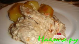 Кролик сливочный в горшочке