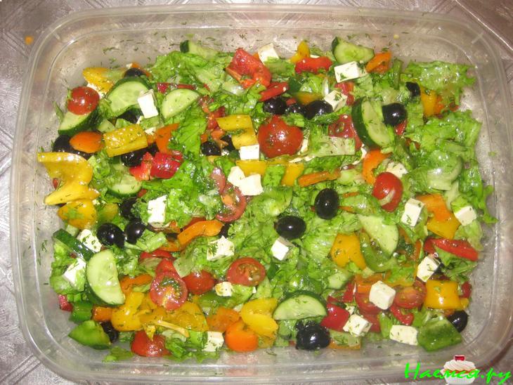 Греческий салат с сыром Фетакса Греческий салат с сыром Фетакса
