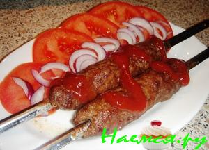 Шашлык из рубленного мяса