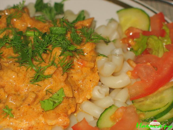 Сливочный гуляш из свинины по-баварски