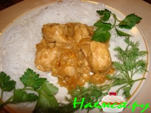 Куриная грудка с арахисом