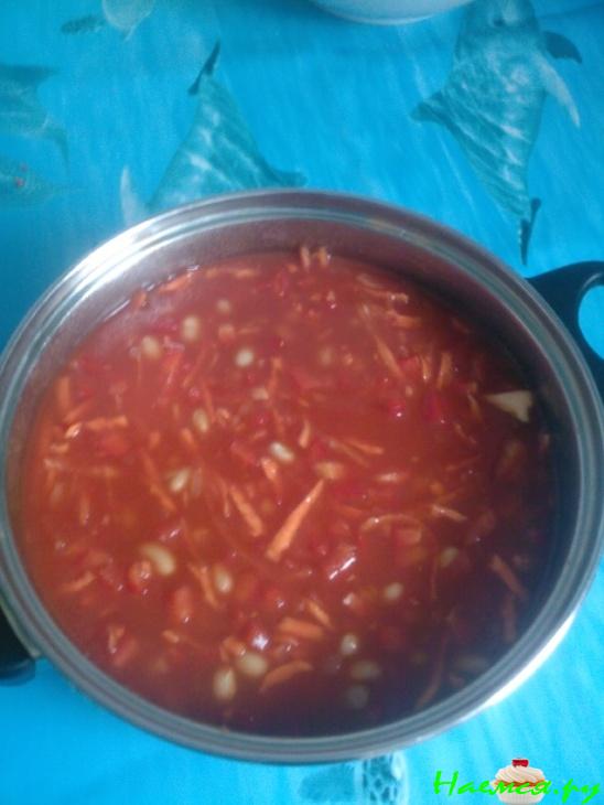 Салат фасолевый с перцем и морковью на зиму 