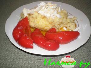 Каша пшённая с гогошарами