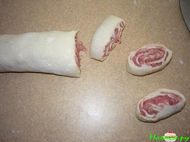 Улиточки творожные с фаршем Улиточки творожные с фаршем