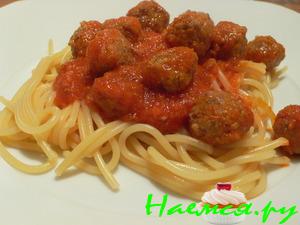 Спагетти с тефтелями