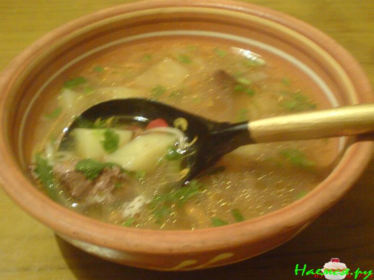 Суп с печенью по-деревенски Суп с печенью по-деревенски