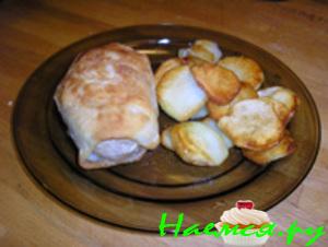 Куриные рулетики с крабовыми палочками