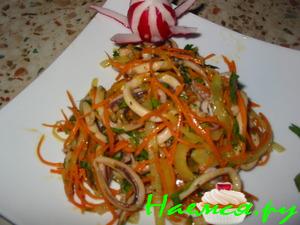 Острый салат 'Кальмар'