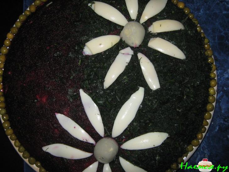 Салат "Ромашка" с селедкой