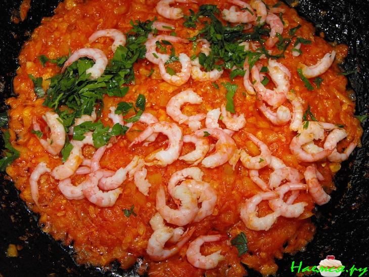 Кабачковые бочонки с креветками