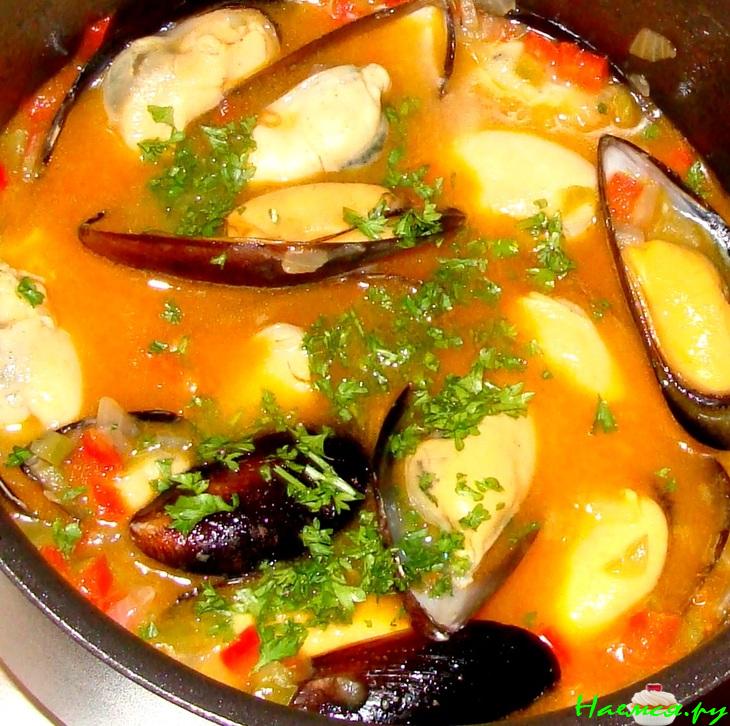 Мидии в соусе