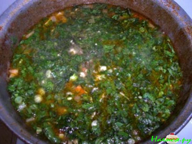 Лагман с черносливом и спагетти