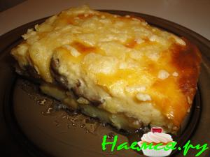 Картофельно-грибная запеканка с кремом бешамель