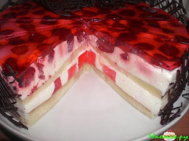 Торт 'Клубника в желе' любимому подарок на день рождения! Торт 'Клубника в желе' любимому подарок на день рождения!